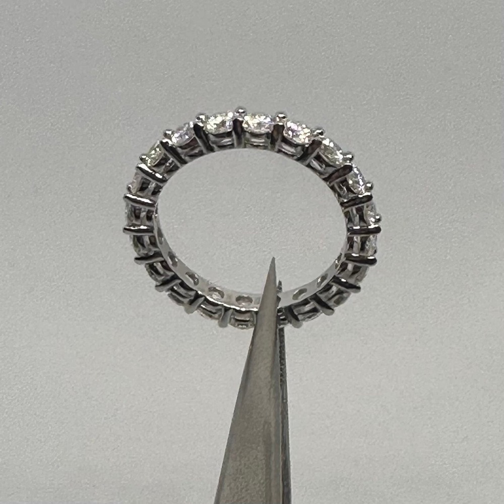Moissanite Diamond Eternity Ring Wedding Anniversary Band 2 Ct Size 6 Show * - Picture 7 of 12